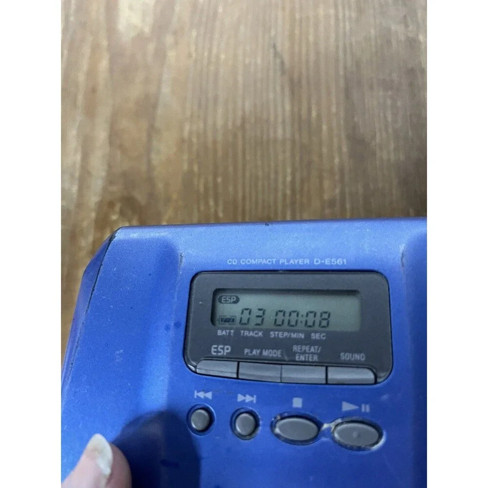 Sony Discman ESP2 Model D-E561 Blue Portable CD Player Tested Working Vintage